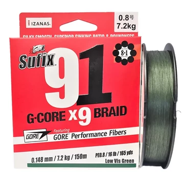 Sufix 91 BRAID 150M VIS GREEN 10,4