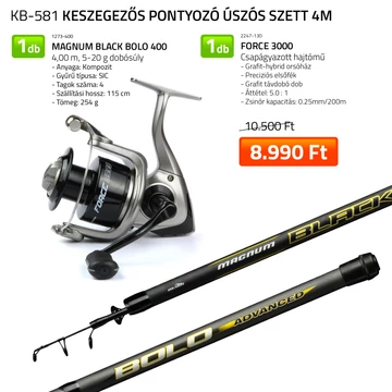 Keszegezős pontyozó úszós szett 4m 1273-400+ 2247-130