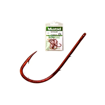 MUSTAD RED BAITHOLDER HOOK 1 10DB/CSOMAG