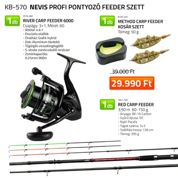 Nevis Profi Pontyozó Feeder szett 1847-390+ 2516-460+ 8100-450