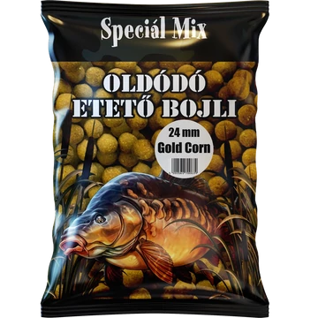 Speciál mix Oldódó Etető Bojli GOLD CORN 24mm 1 kg