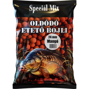 Speciál mix Oldódó Etető Bojli MANGÓ 24mm 1 kg