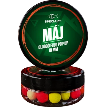 Speciál mix Oldódó Fluo Pop-up bojli 10 mm Máj 20 g