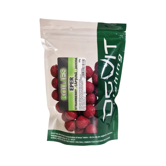 Dovit  Főzött bojli 20mm 250g - eper