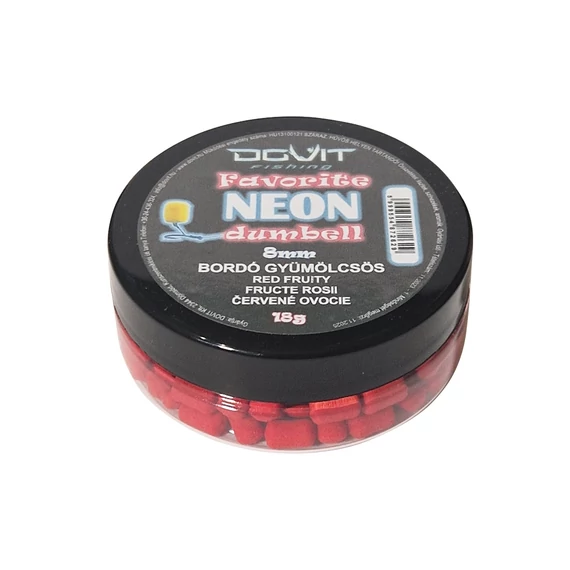 Dovit  Favorite Dumbell Neon 8mm - Bordó gyümölcsös