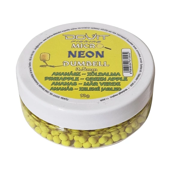 Dovit  Micro Neon Dumbell 3,5mm - Ananász - Zöldalma