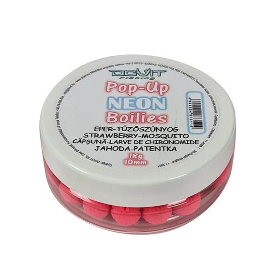 Dovit  Pop-Up Neon Boilie 10mm - Eper-tűzőszúnyog