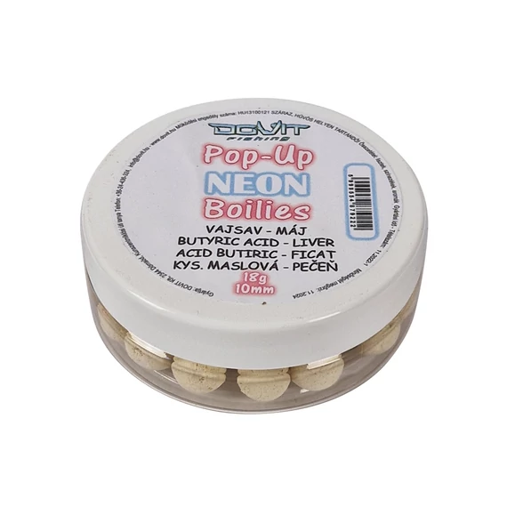 Dovit  Pop-Up Neon Boilie 10mm - Vajsav-máj