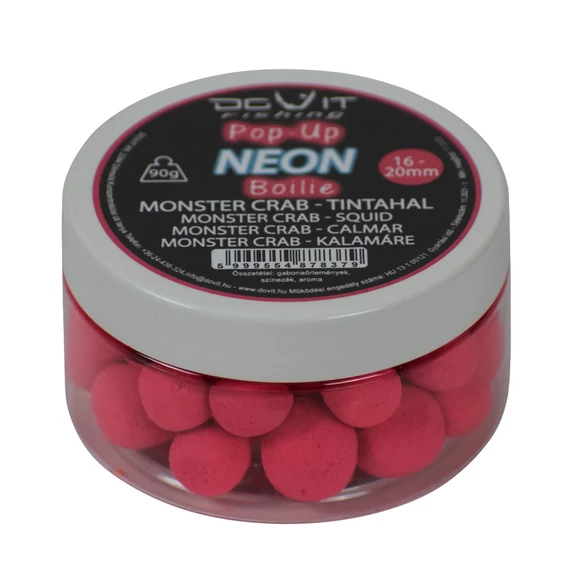 Dovit  Pop-Up Neon Boilie 16-20mm - Monster crab-tintahal