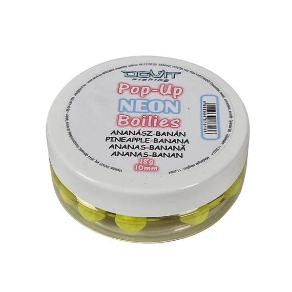 Dovit  Pop-Up Neon Boilie 10mm - Ananász-banán