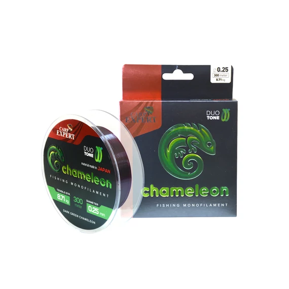 CARP EXPERT CHAMELEON 300M/SPOOL SHINY DARK GREEN 0.20MM 5,22KG