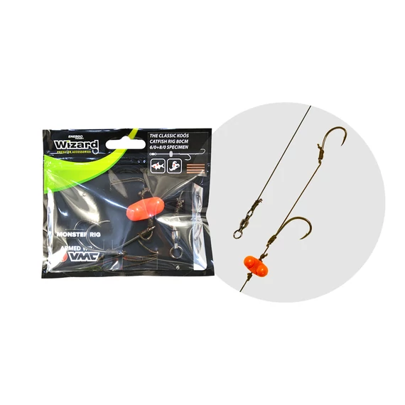 WIZARD MONSTER - THE CLASSIC KOÓS CATFISH RIG 9/0+11/0 ROUND