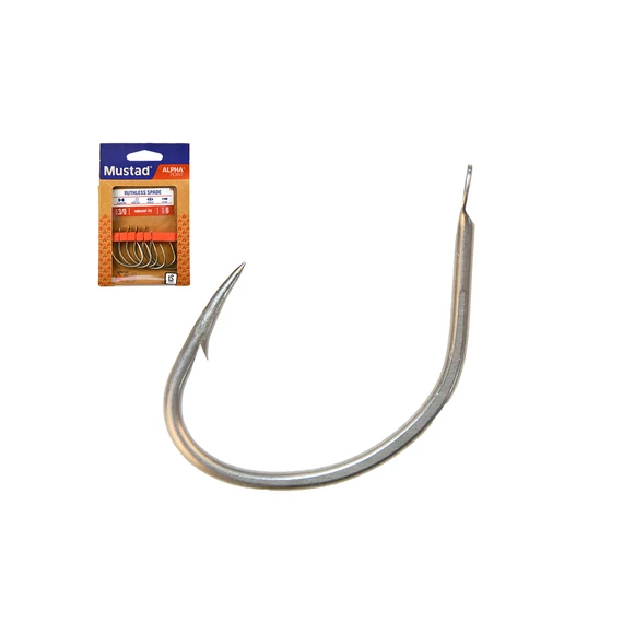 MUSTAD RUTHLESS SPADE EYE, 6/0 5DB/CSOMAG
