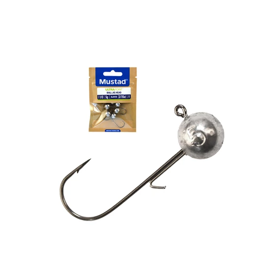 MUSTADBALL JIG HEAD W/KEEPER 3/0 15G 4PCS LEAD