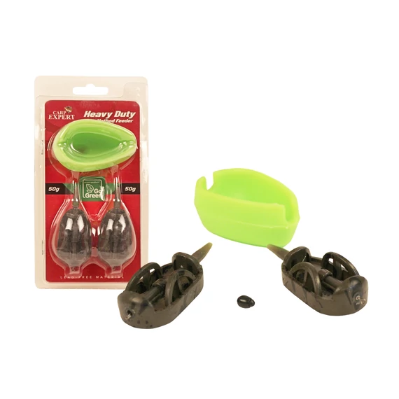 CARP EXPERT HEAVY DUTY METHOD FEEDER 70G+70G TÖMKÖDŐVEL GO GREEN