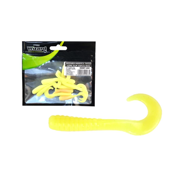 WIZARD HARPEX TWIST LONG CITRUS 10CM 5PCS/BAG