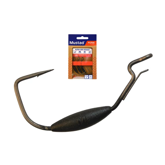MUSTAD ALPHA-GRIP ASSAULT - WEIGHTED 3.5G TITANX 2/2 3DB/CS