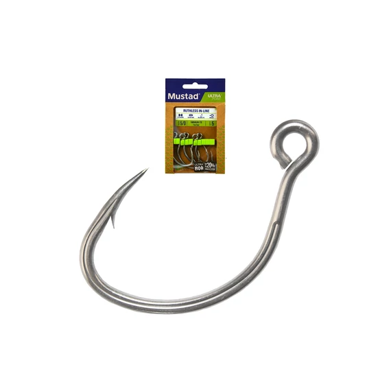 MUSTAD RUTHLESS IN-LINE TITAN STEEL 5/0 10DB/CSOMAG