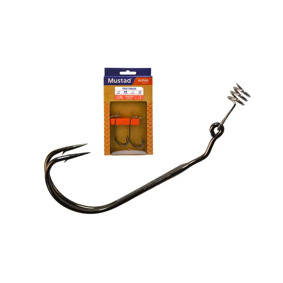 MUSTAD FROG DOUBLE HOOK - 2X STRONG BLACK NICKEL 4/1 2DB/CS