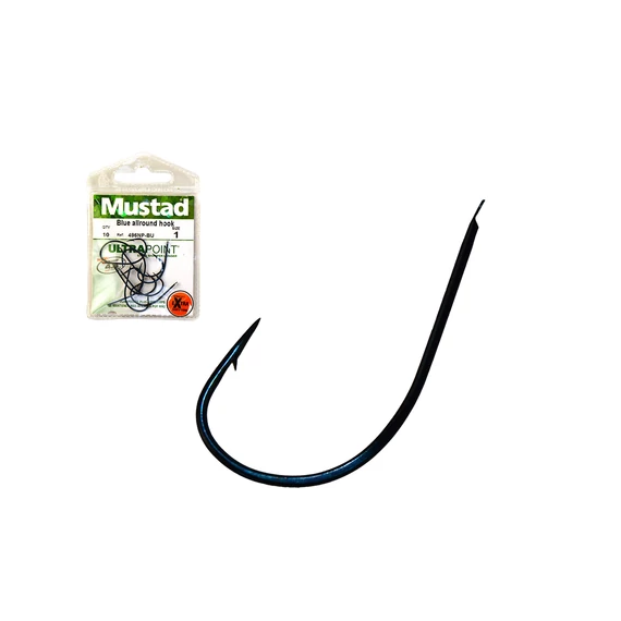 MUSTAD BLUE ALLROUND HOOK 2 10DB/CSOMAG