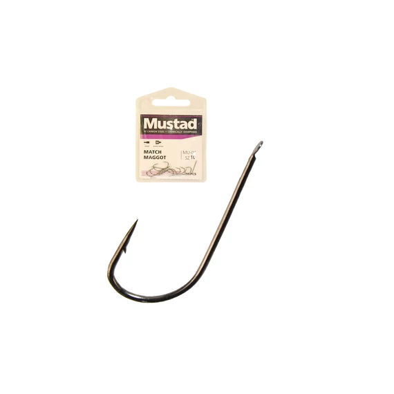 MUSTAD ULTRA NP MATCH MAGGOT SPADE BARBED 18 10DB/CSOMAG