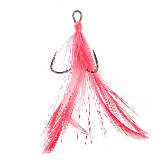 MUSTAD IN-LINE TRIPLE GRIP, RED TINSEL, 4 2DB/CSOMAG