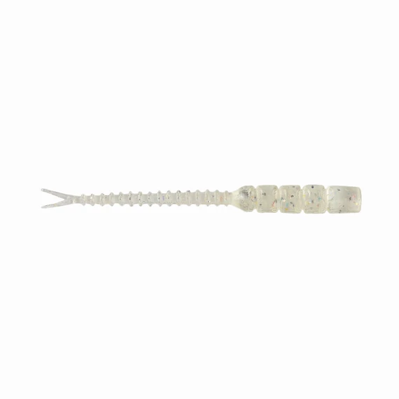 MUSTAD AJI HELLGRAMITE 2   CLEAR LUMINOUS SILVER GLITTER 12DB/CSOMAG