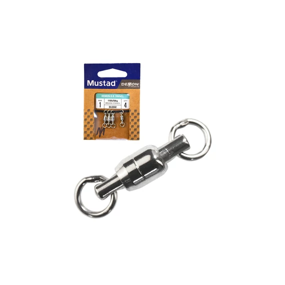 MUSTAD SS BALL BEARING SWIVEL 7 2DB/CSOMAG