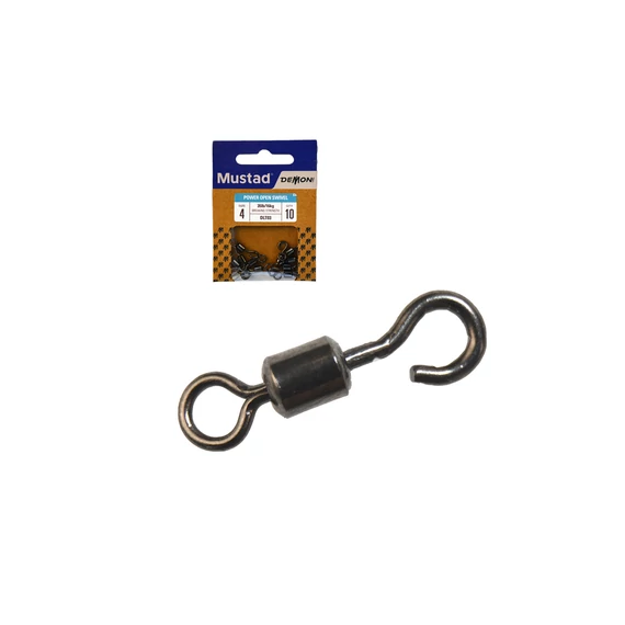 MUSTAD OPEN EYE ROLLING SWIVEL 10 10DB/CSOMAG