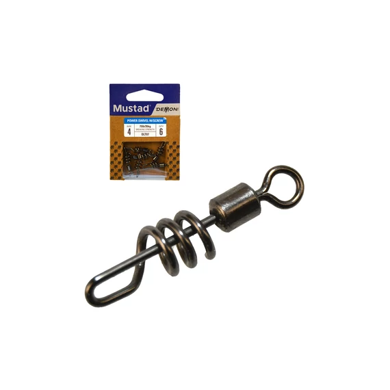 MUSTAD POWER ROLLING SWIVEL WITH SCREW SNAP 6 6DB/CSOMAG