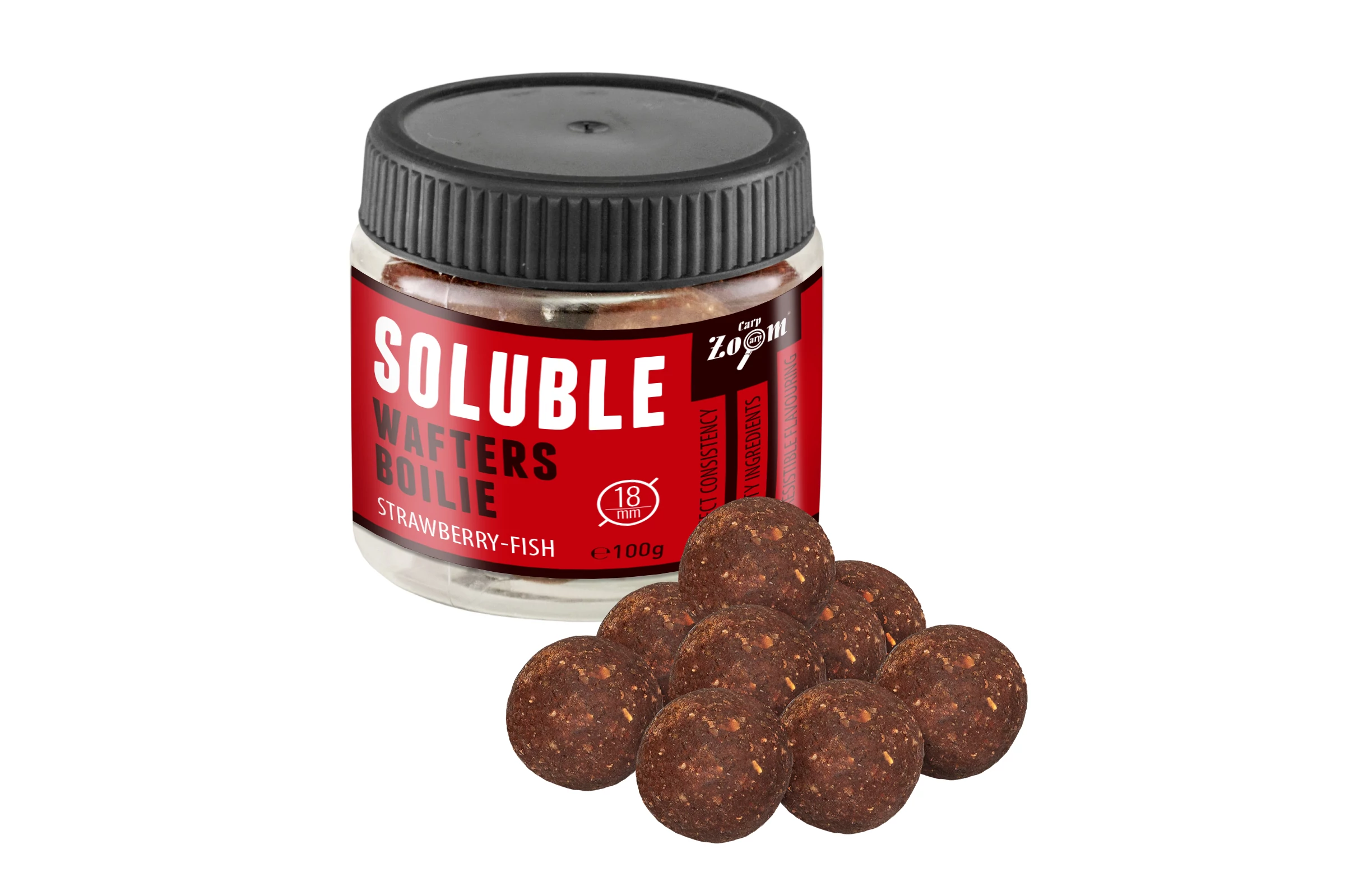 CZ Oldódó wafters bojli, ø22 mm, eper, hal, 100 g