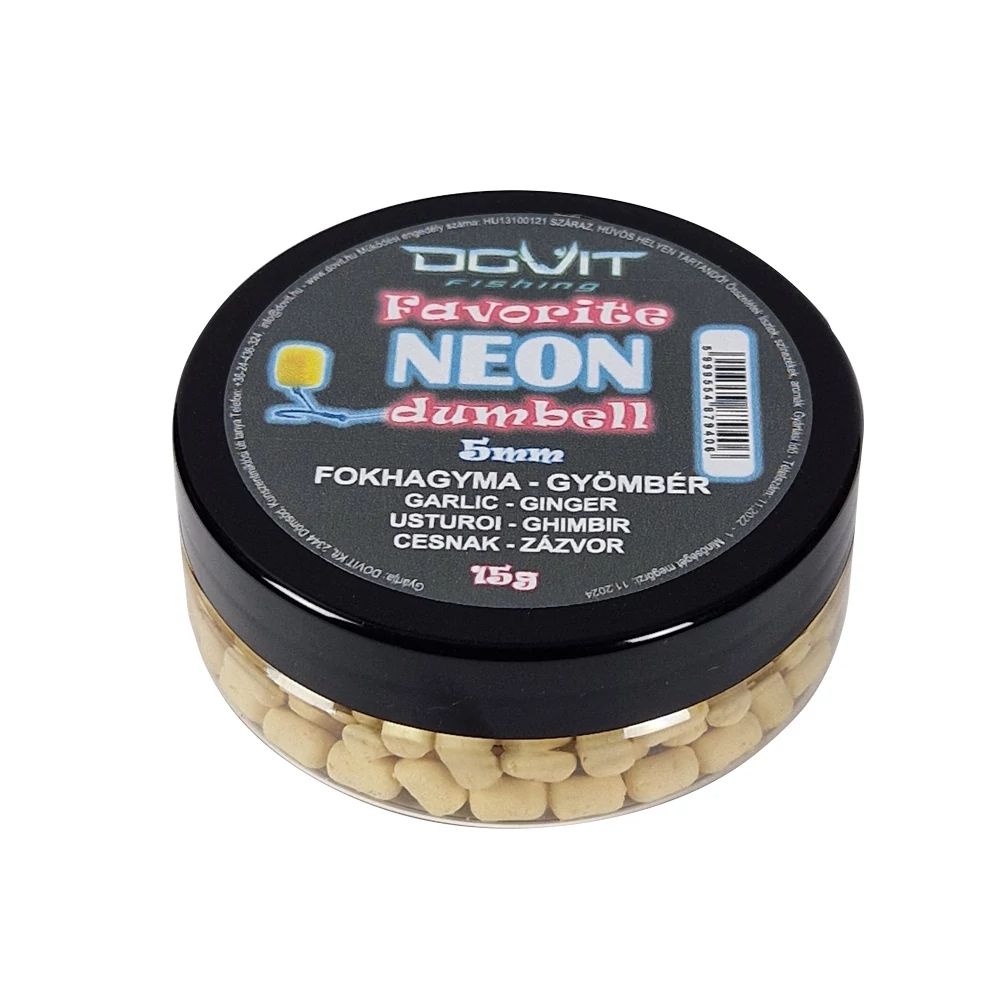 Dovit  Favorite Dumbell Neon 5mm - Fokhagyma-gyömbér