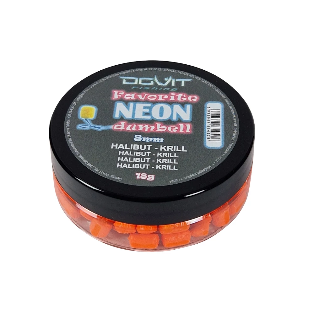 Dovit  Favorite Dumbell Neon 8mm - Halibut-krill