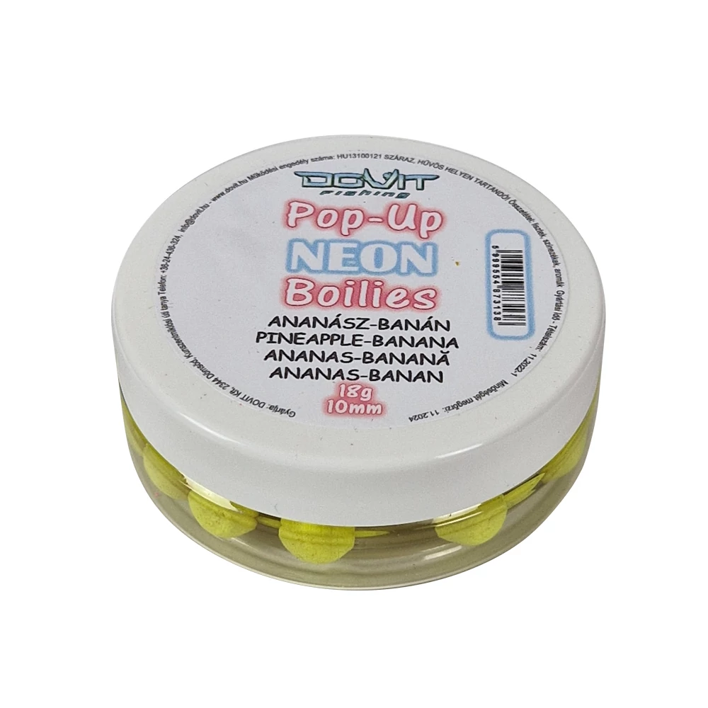 Dovit  Pop-Up Neon Boilie 10mm - Ananász-banán